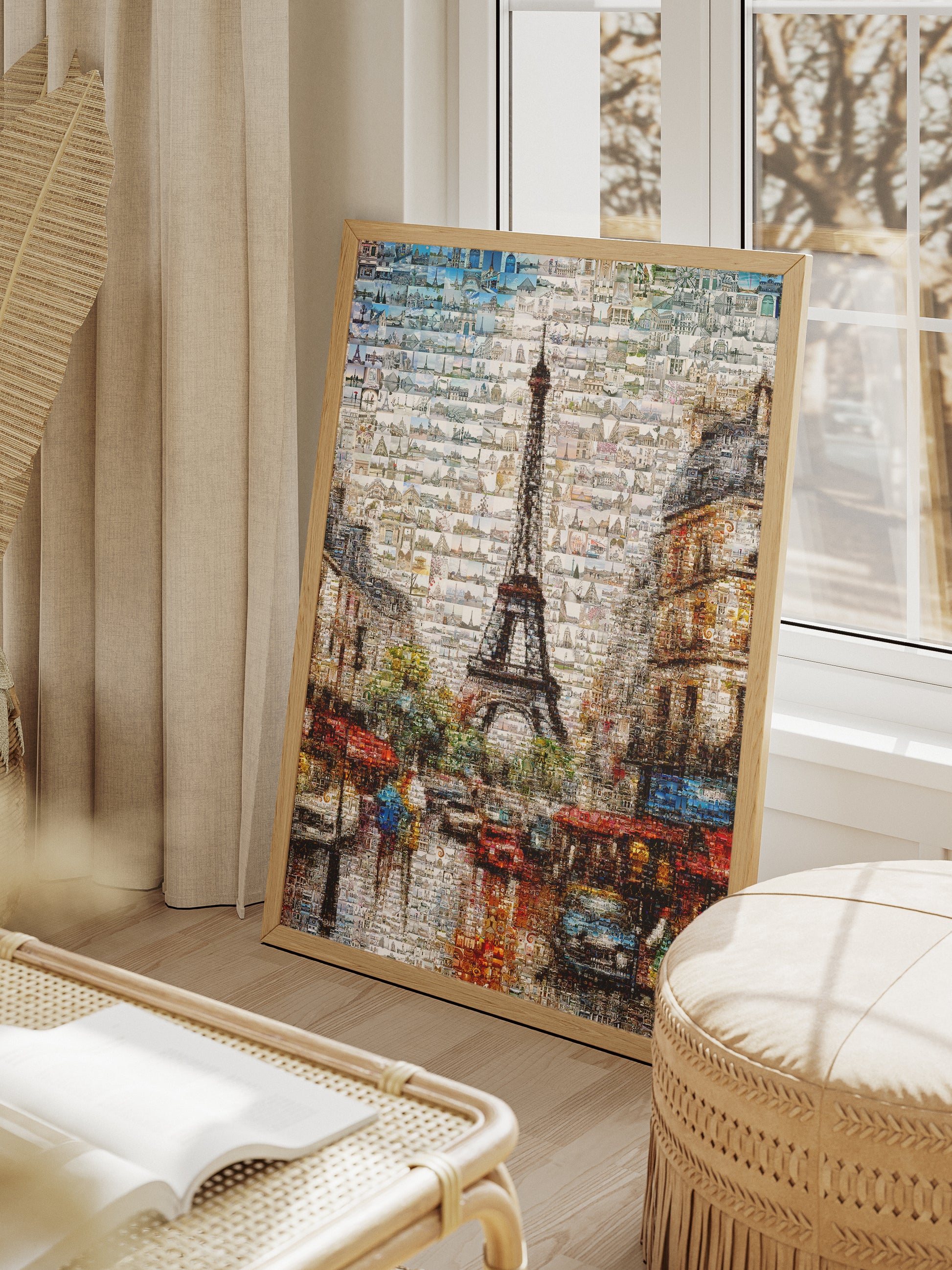 Stunning Paris Mosaic Art - Captivating Artwork Featuring Iconic Eiffel Tower and Parisian Landmarks AtelierMosaics