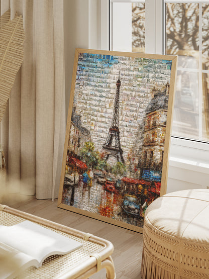 Stunning Paris Mosaic Art - Captivating Artwork Featuring Iconic Eiffel Tower and Parisian Landmarks AtelierMosaics