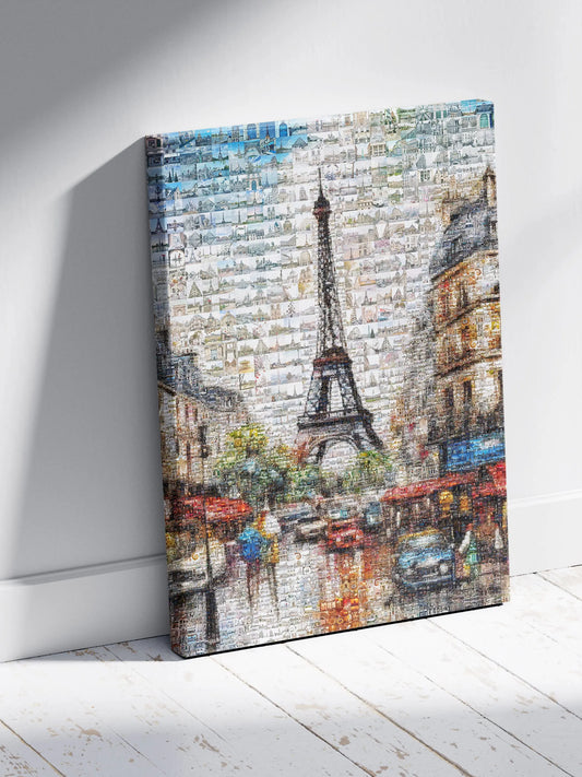 Stunning Paris Mosaic Art - Captivating Artwork Featuring Iconic Eiffel Tower and Parisian Landmarks AtelierMosaics