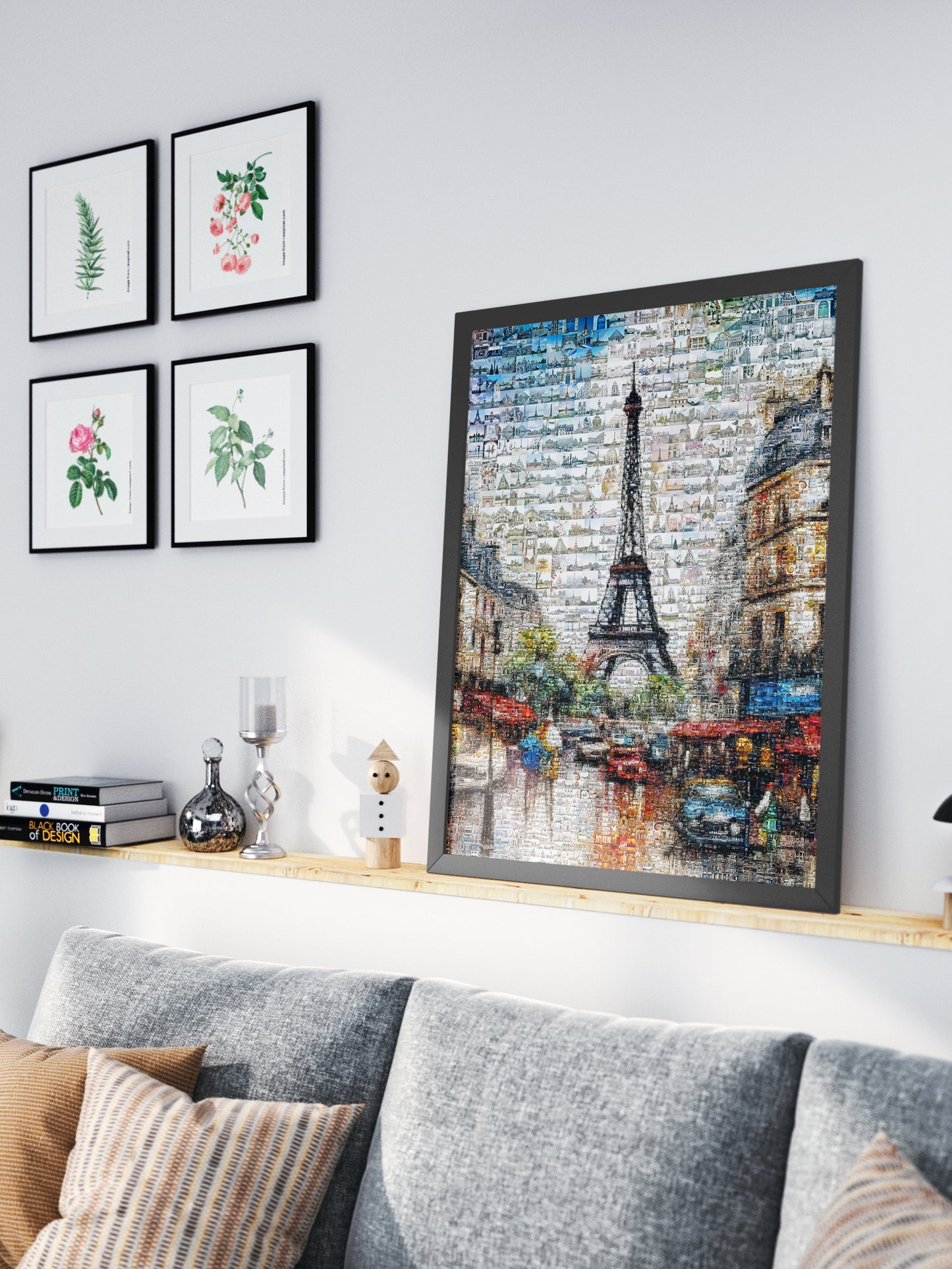 Stunning Paris Mosaic Art - Captivating Artwork Featuring Iconic Eiffel Tower and Parisian Landmarks AtelierMosaics