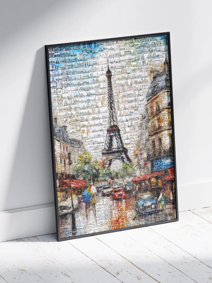 Stunning Paris Mosaic Art - Captivating Artwork Featuring Iconic Eiffel Tower and Parisian Landmarks AtelierMosaics