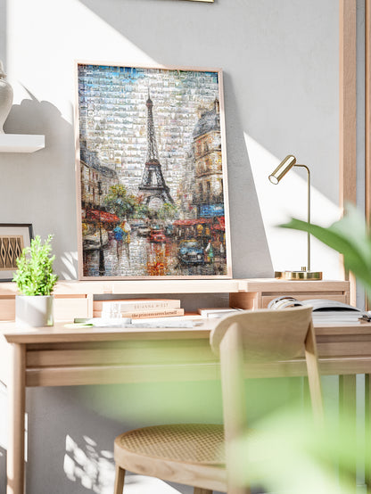 Stunning Paris Mosaic Art - Captivating Artwork Featuring Iconic Eiffel Tower and Parisian Landmarks AtelierMosaics