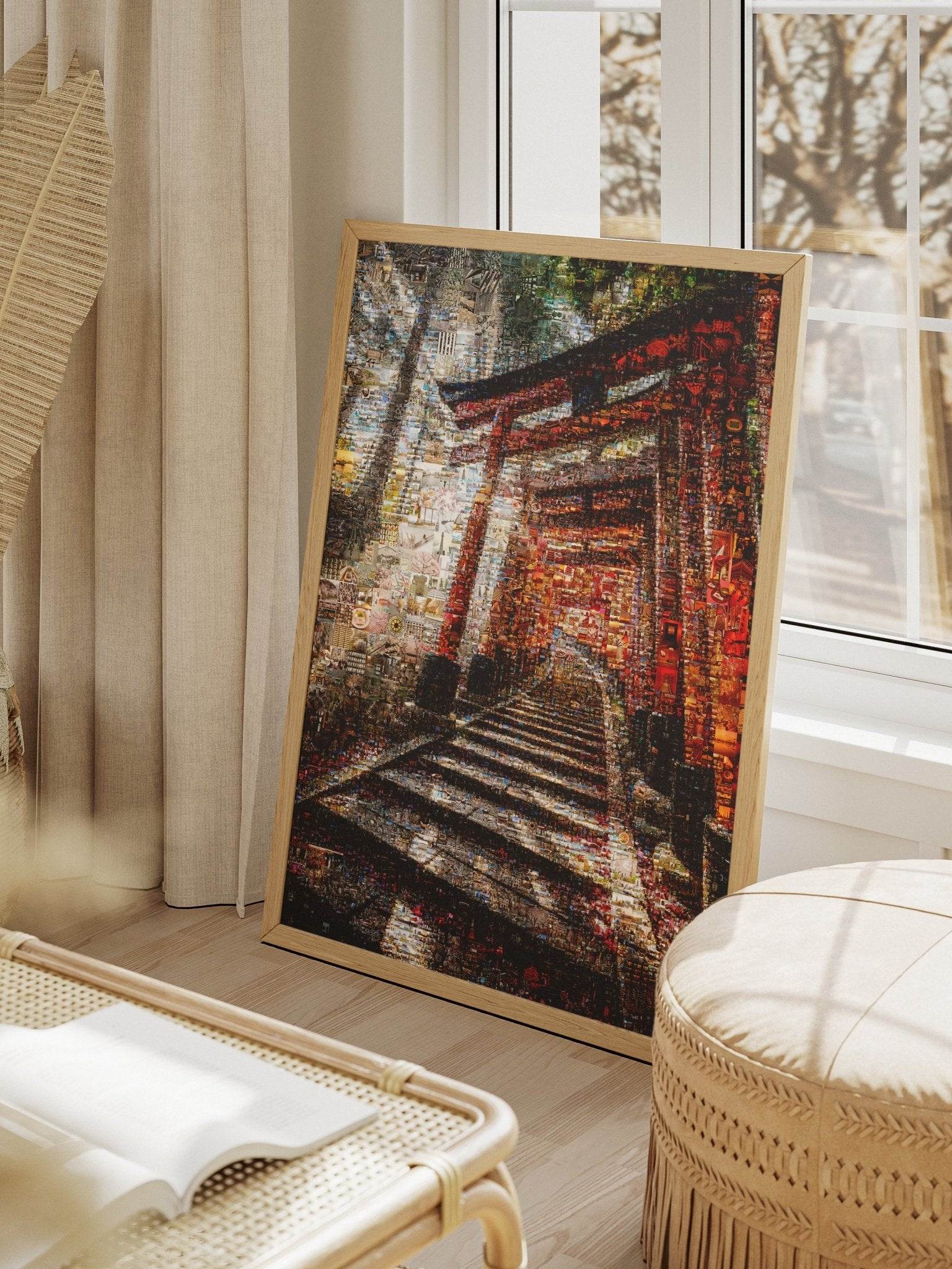 Fushimi Inari Path – Kyoto Torii Mosaic Wall Art - AtelierMosaics