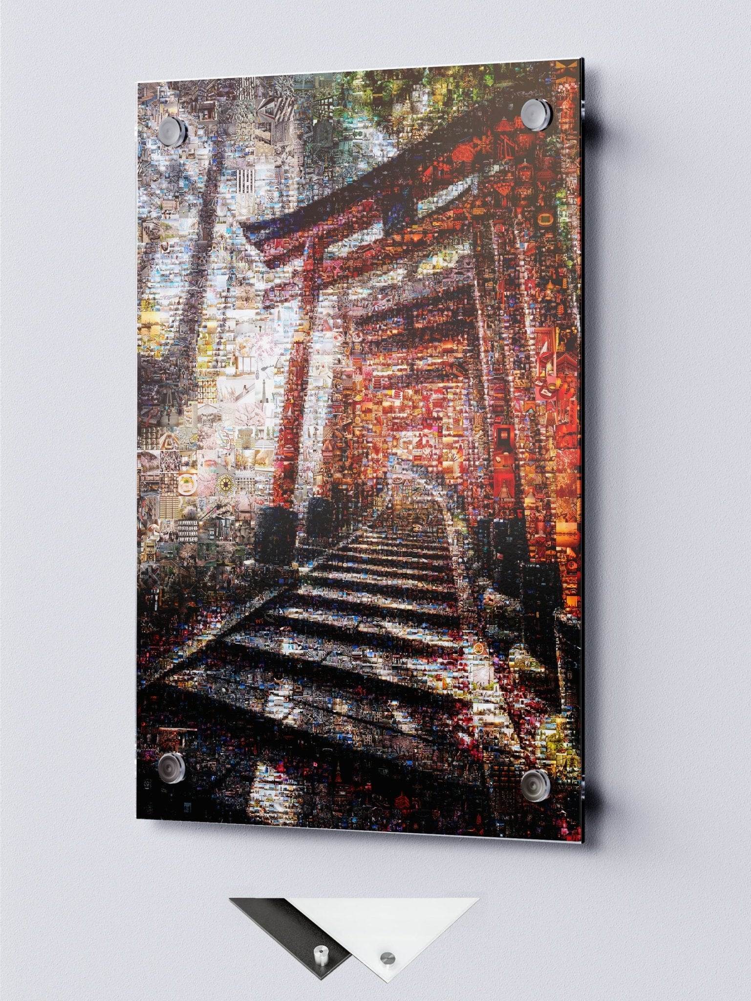 Fushimi Inari Path – Kyoto Torii Mosaic Wall Art - AtelierMosaics