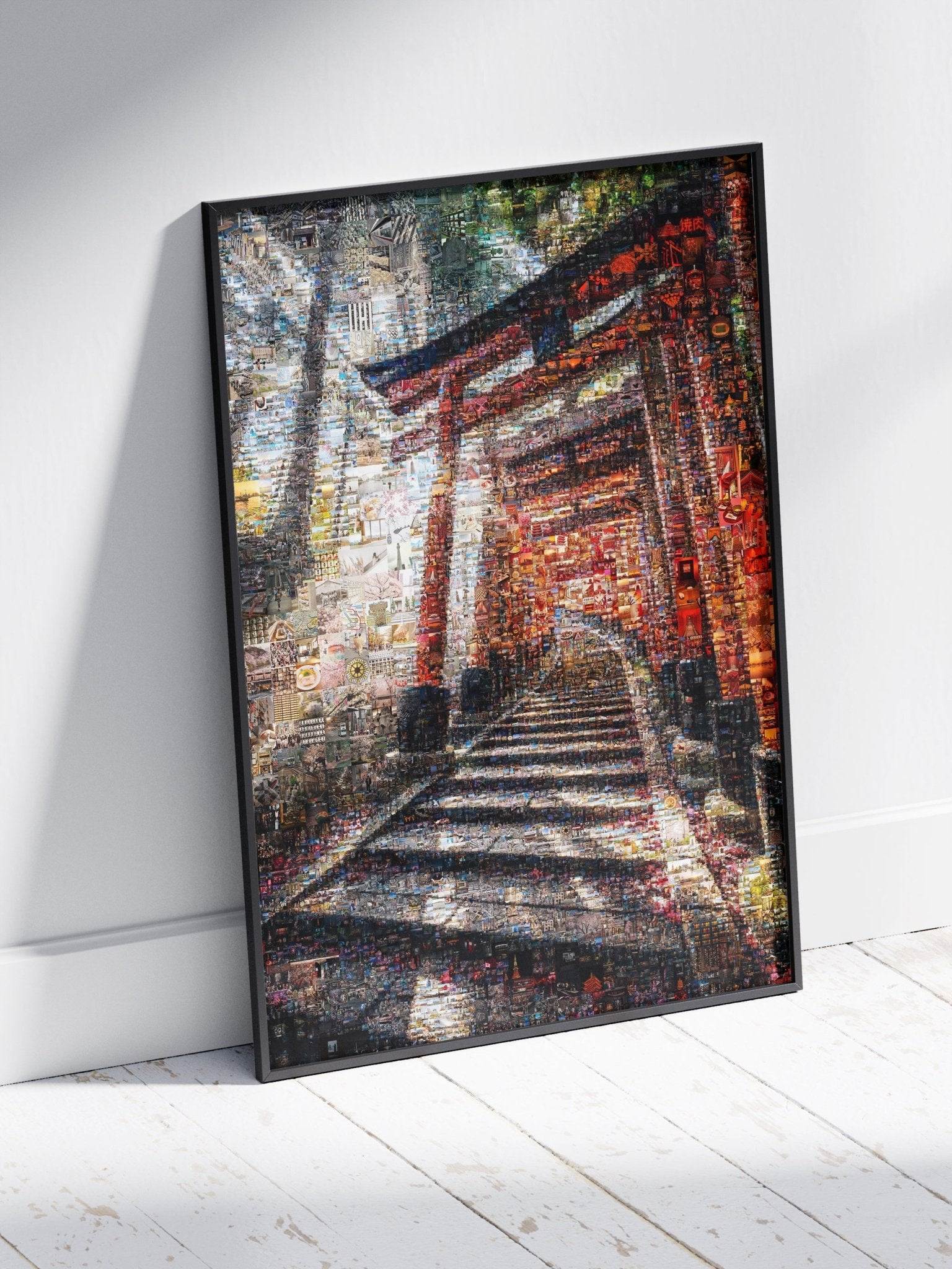 Fushimi Inari Path – Kyoto Torii Mosaic Wall Art - AtelierMosaics