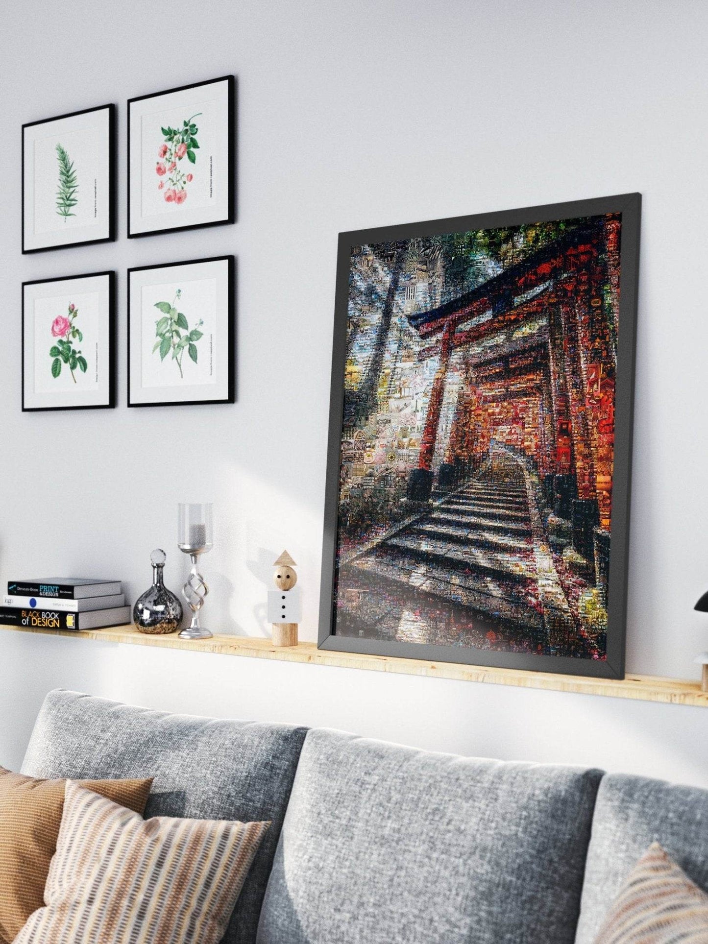 Fushimi Inari Path – Kyoto Torii Mosaic Wall Art - AtelierMosaics