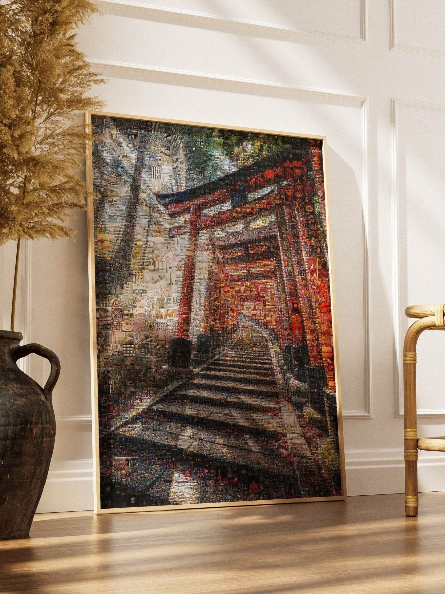 Fushimi Inari Path – Kyoto Torii Mosaic Wall Art - AtelierMosaics