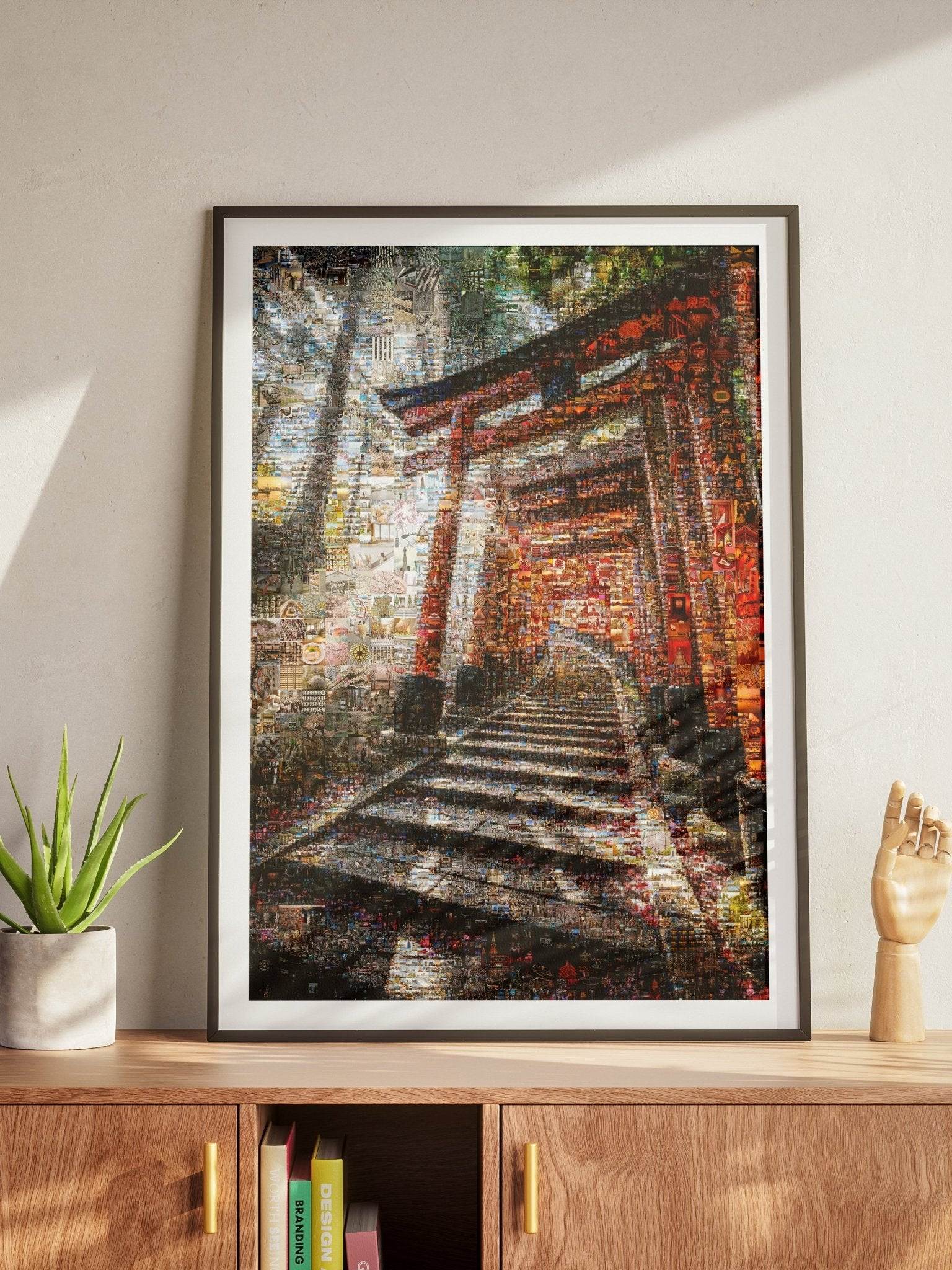 Fushimi Inari Path – Kyoto Torii Mosaic Wall Art - AtelierMosaics