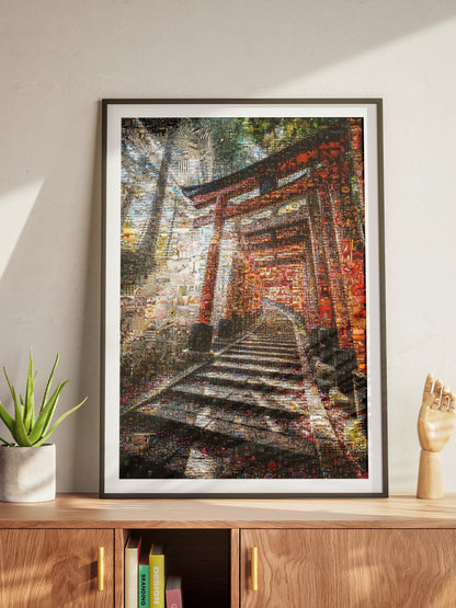 Fushimi Inari Path – Kyoto Torii Mosaic Wall Art AtelierMosaics