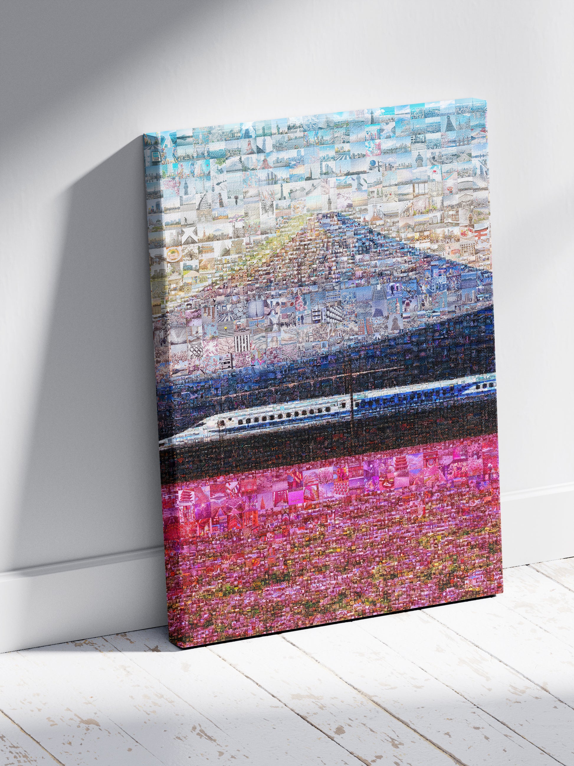 Tokyo Mosaic Art — Shinkansen Train Passing Mount Fuji AtelierMosaics