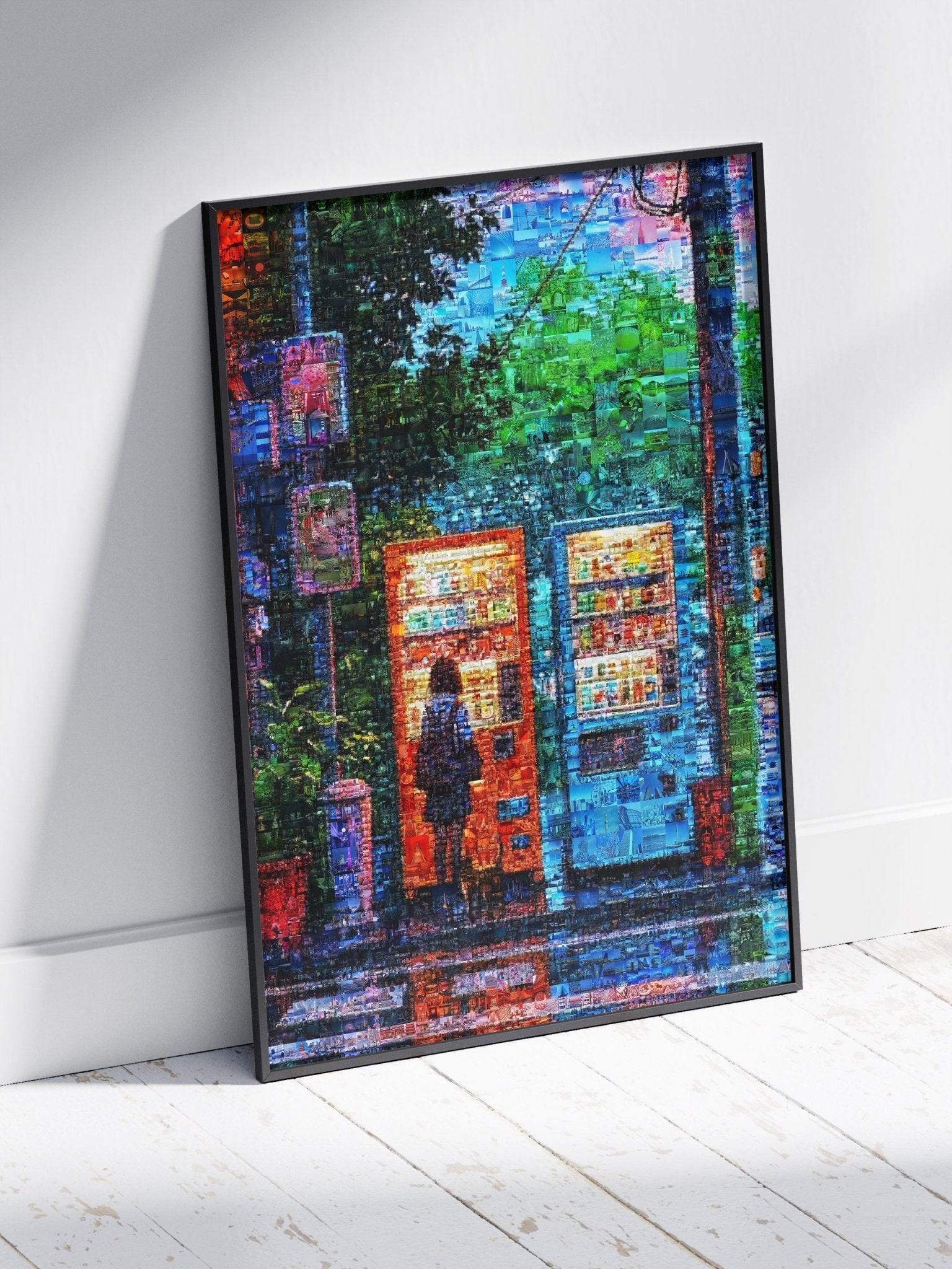 Tokyo Vending Night – Japanese Mosaic Wall Art - AtelierMosaics
