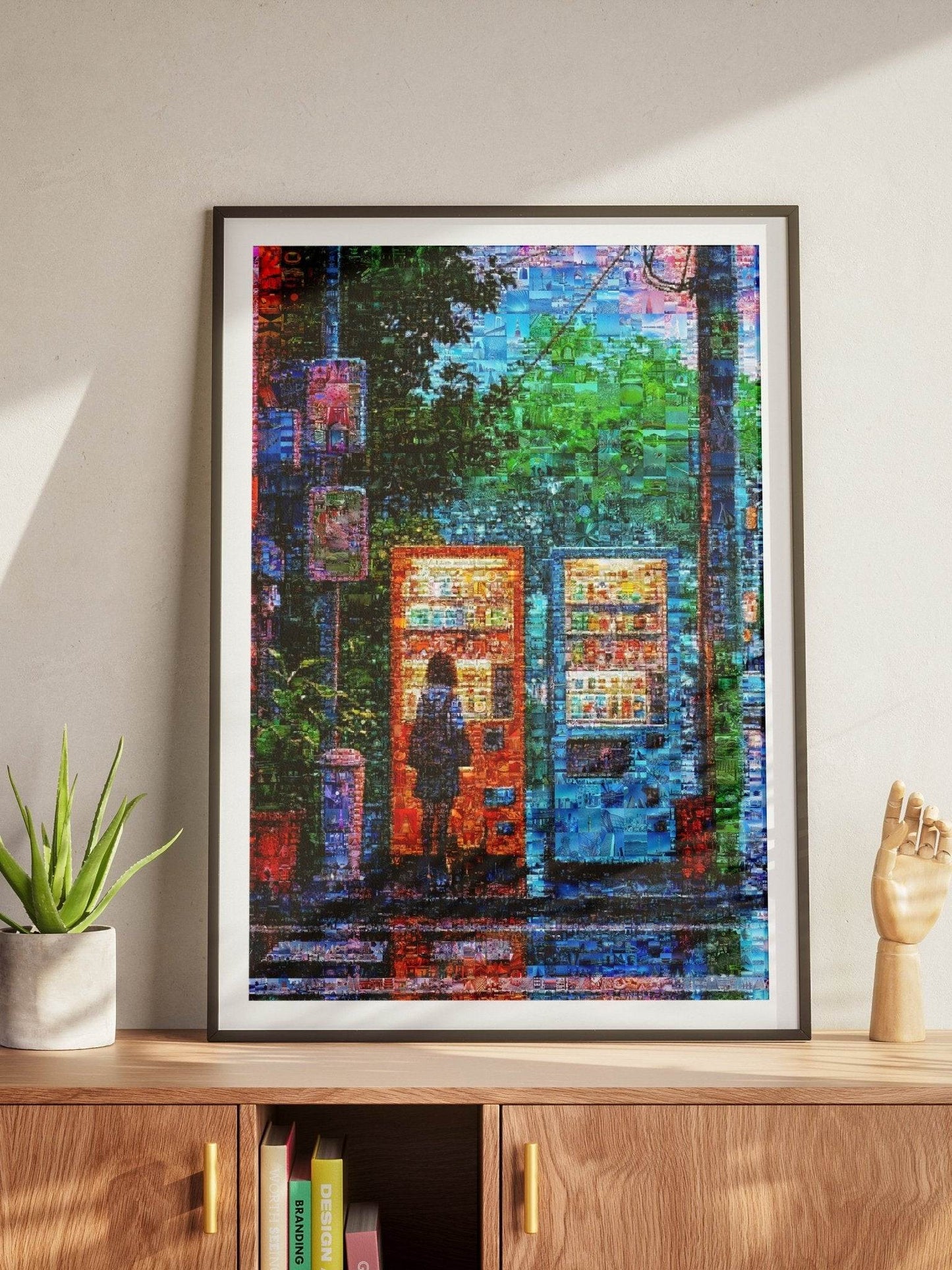 Tokyo Vending Night – Japanese Mosaic Wall Art - AtelierMosaics