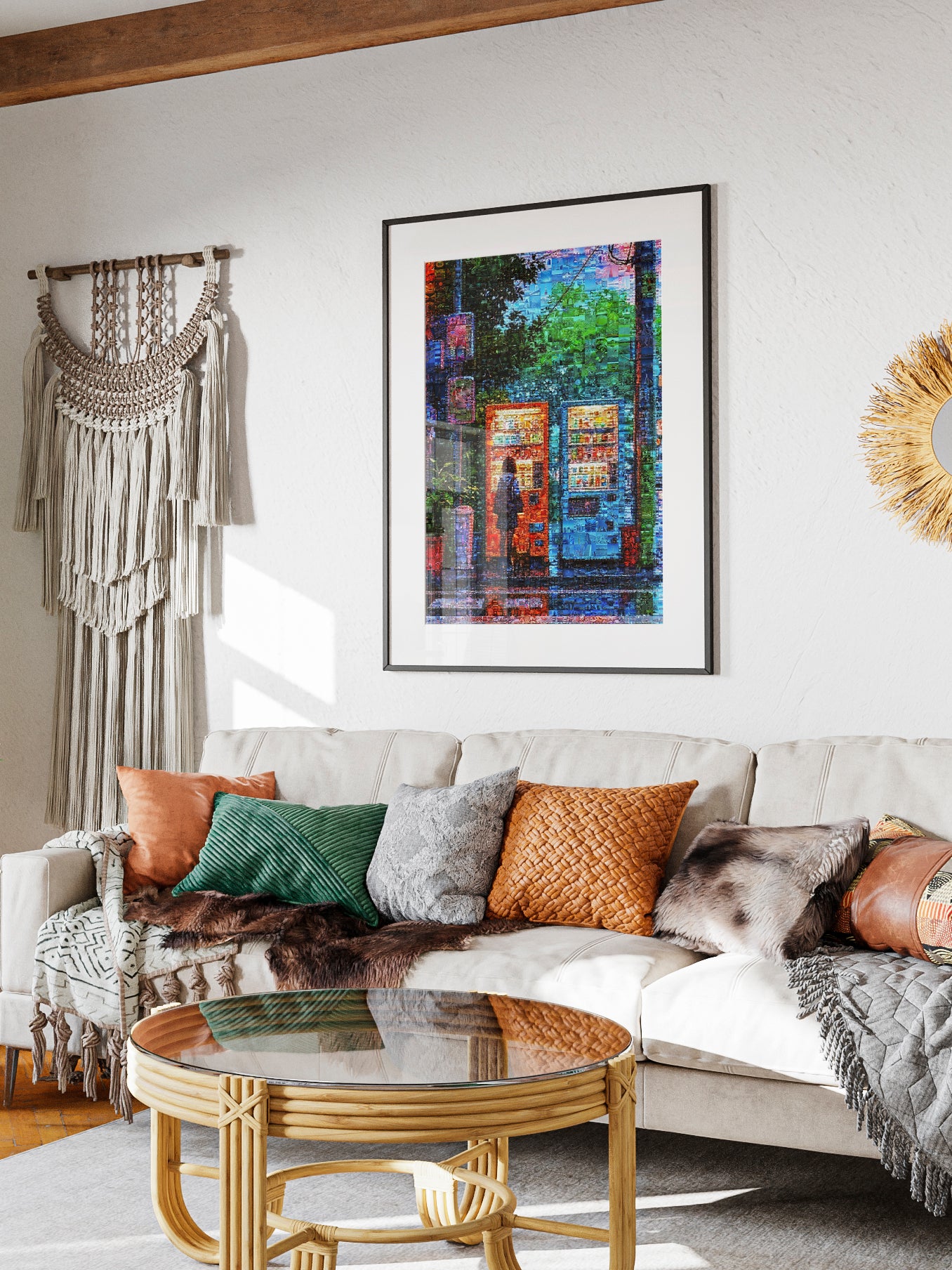 Tokyo Vending Night – Japanese Mosaic Wall Art AtelierMosaics