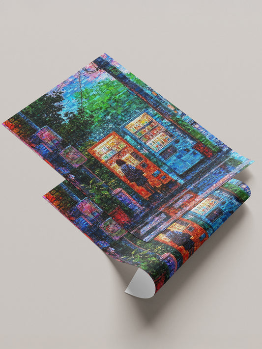 Tokyo Vending Night – Japanese Mosaic Wall Art AtelierMosaics