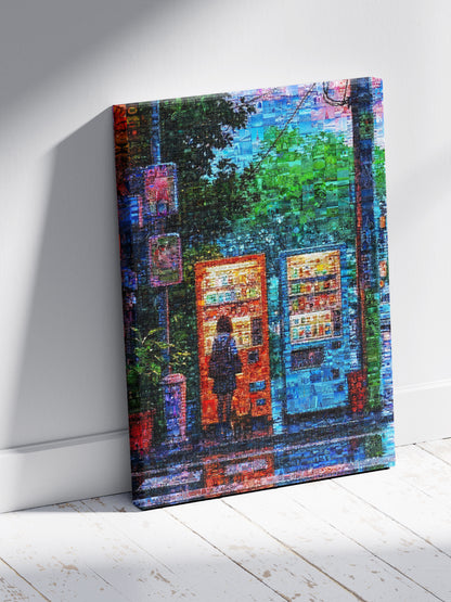 Tokyo Vending Night – Japanese Mosaic Wall Art AtelierMosaics