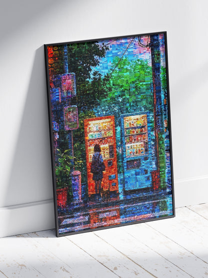 Tokyo Vending Night – Japanese Mosaic Wall Art AtelierMosaics