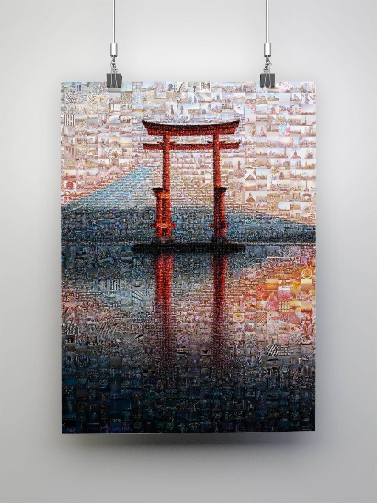 Torii Gate Reflection – Japanese Mosaic Wall Art - AtelierMosaics