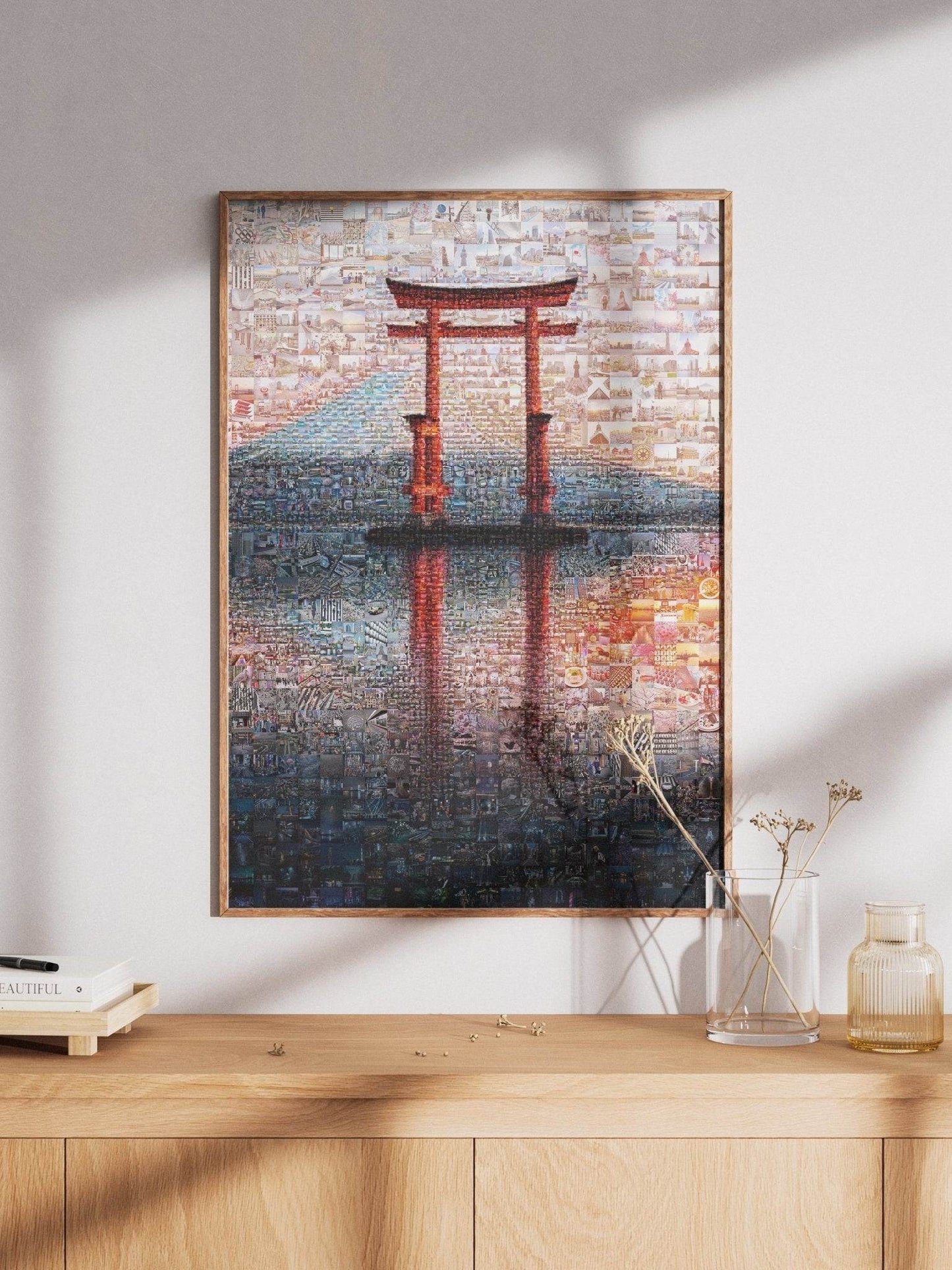 Torii Gate Reflection – Japanese Mosaic Wall Art - AtelierMosaics