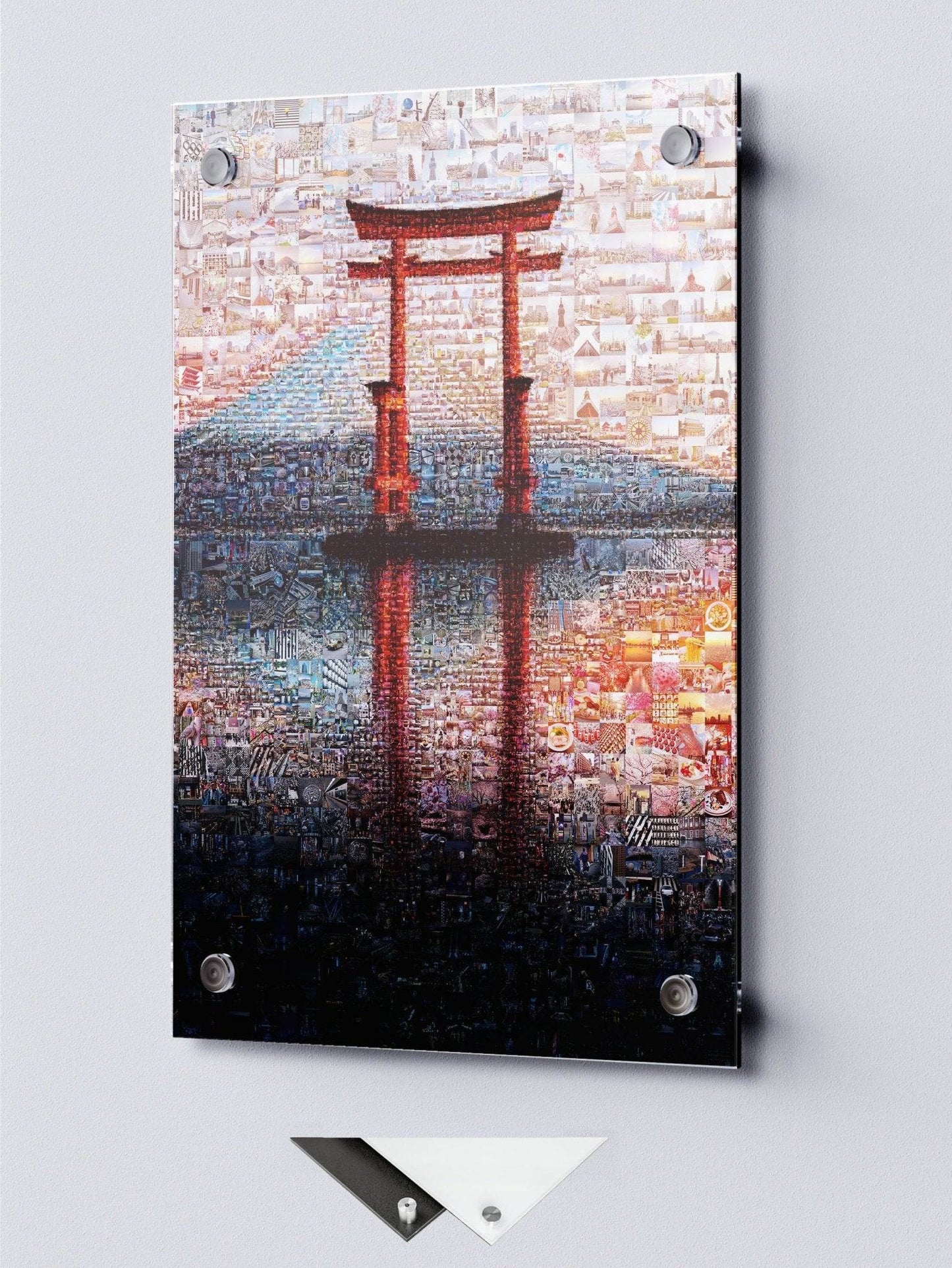 Torii Gate Reflection – Japanese Mosaic Wall Art - AtelierMosaics