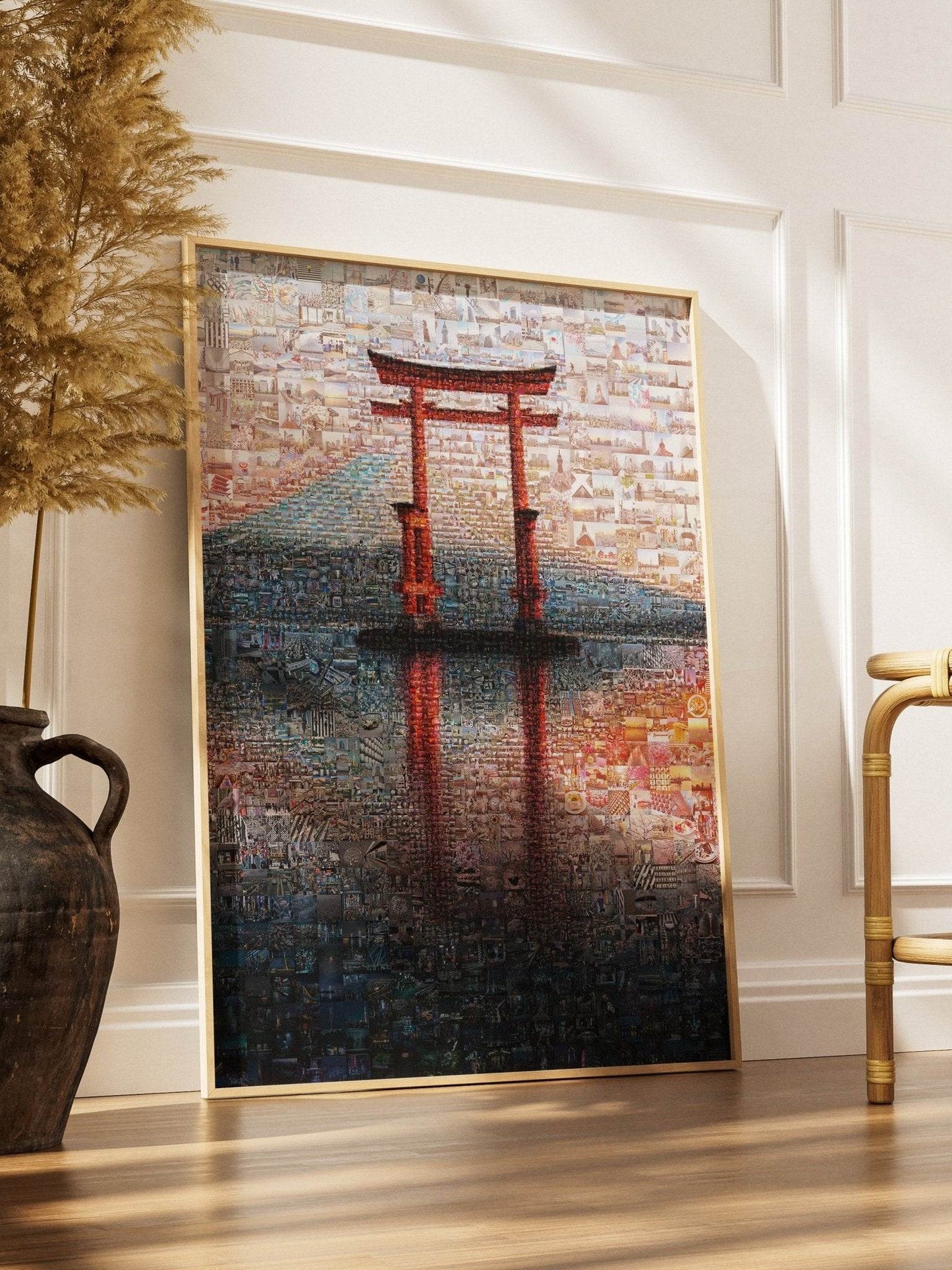 Torii Gate Reflection – Japanese Mosaic Wall Art - AtelierMosaics