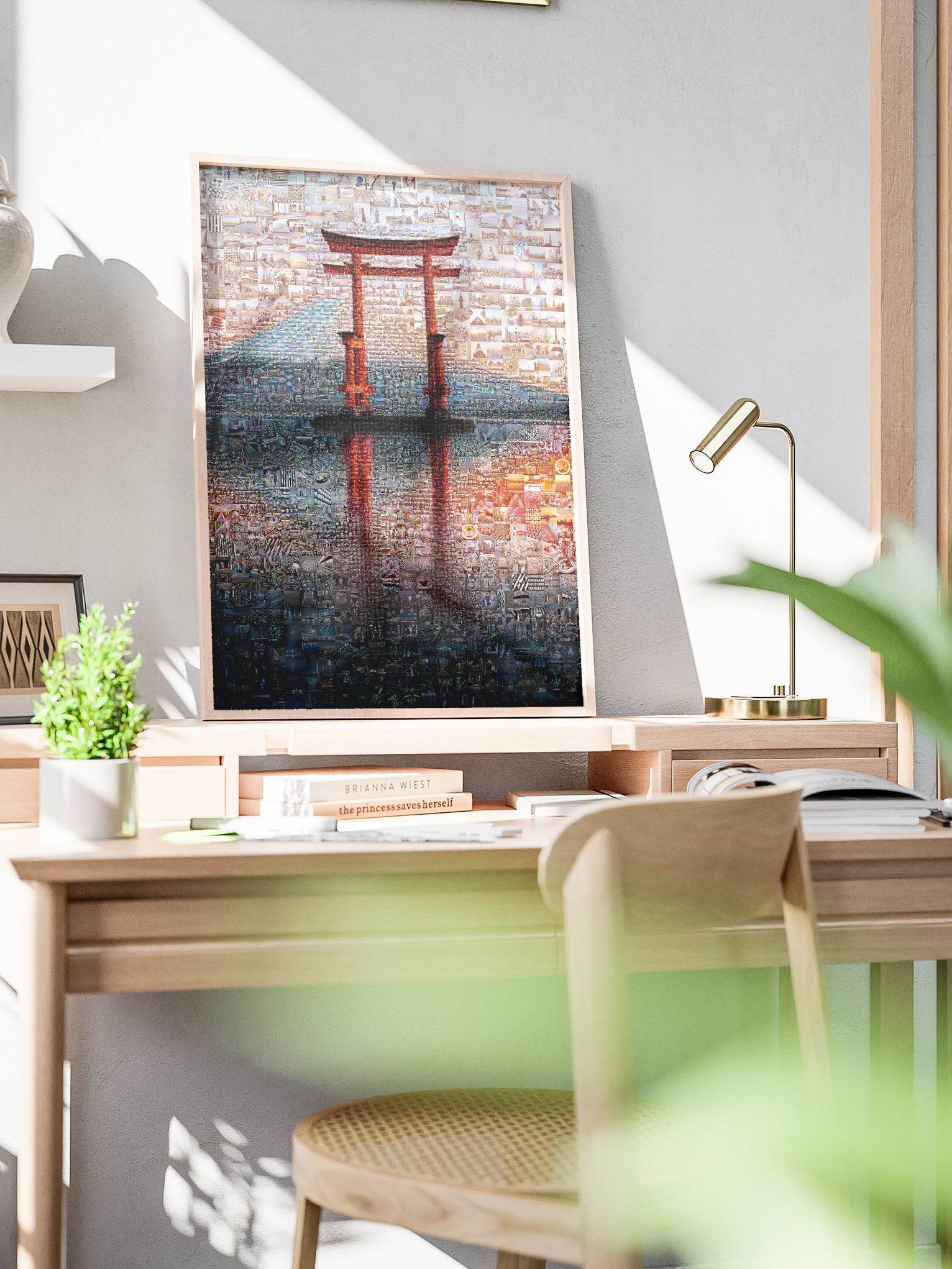 Torii Gate Reflection – Japanese Mosaic Wall Art - AtelierMosaics