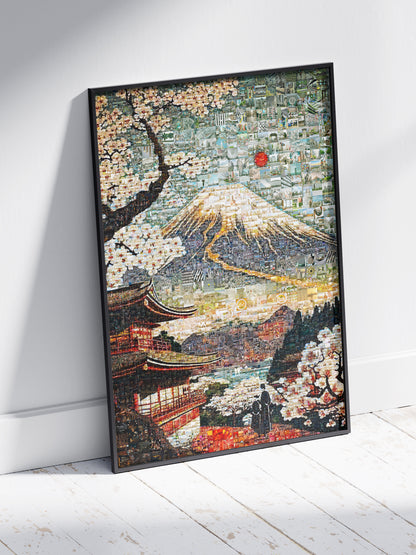 Mount Fuji & Sakura – Japanese Mosaic Wall Art AtelierMosaics