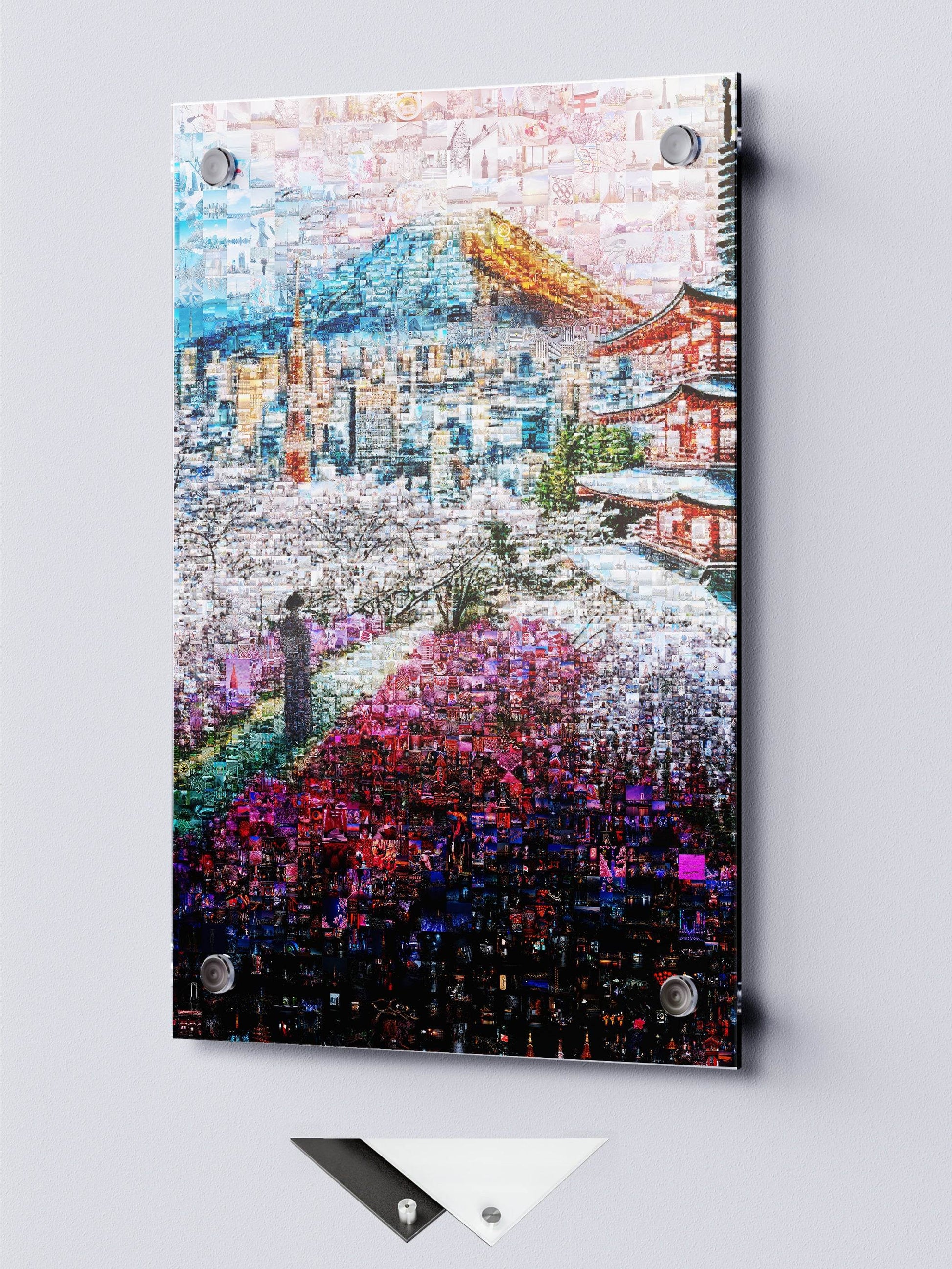 Fuji & Pagoda View – Japanese Mosaic Wall Art AtelierMosaics