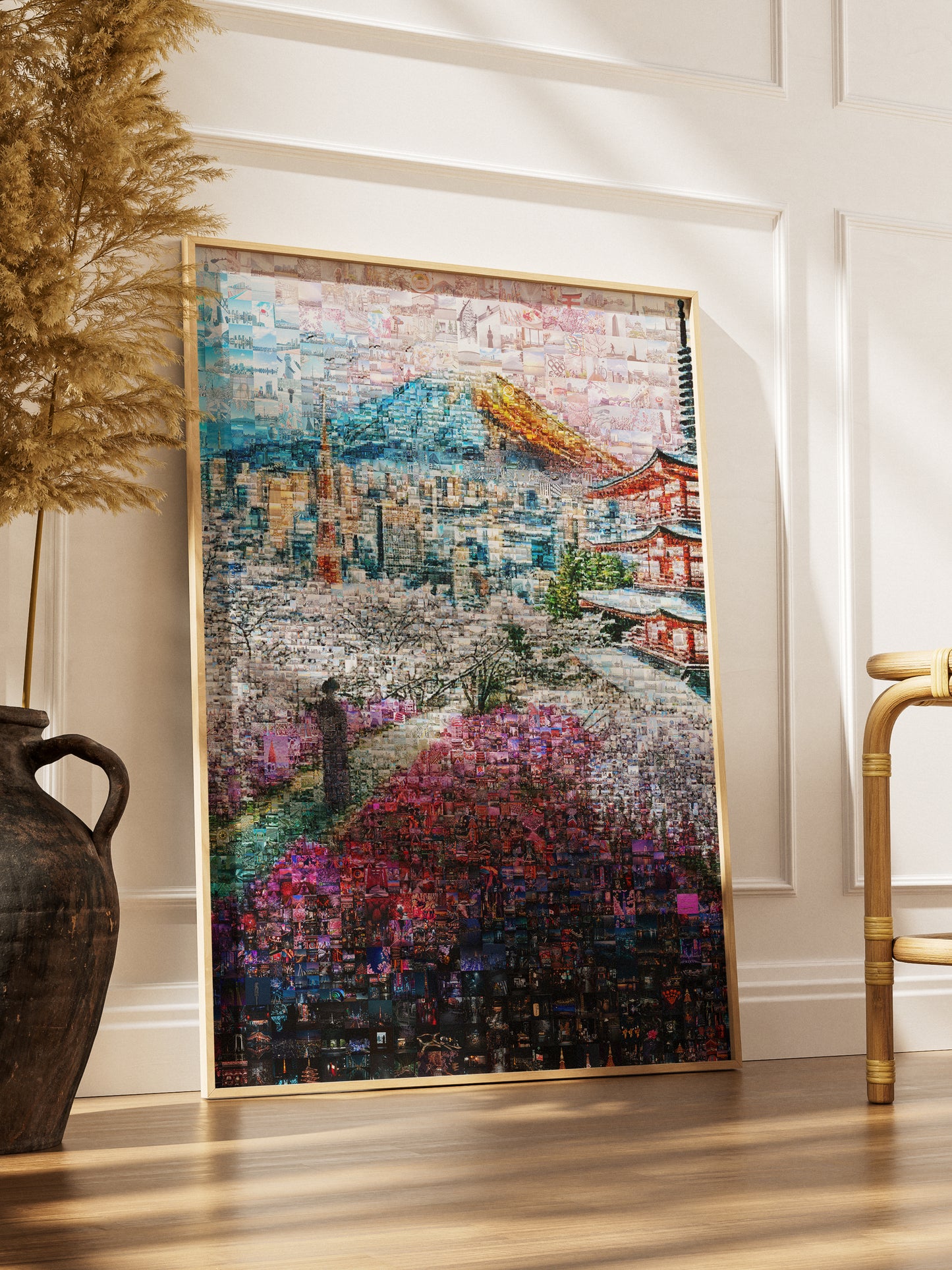 Fuji & Pagoda View – Japanese Mosaic Wall Art AtelierMosaics