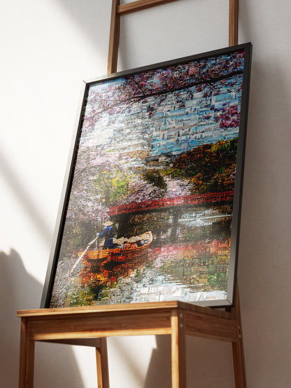 Tokyo Mosaic Art — Boat under Sakura Trees and Castle View AtelierMosaics