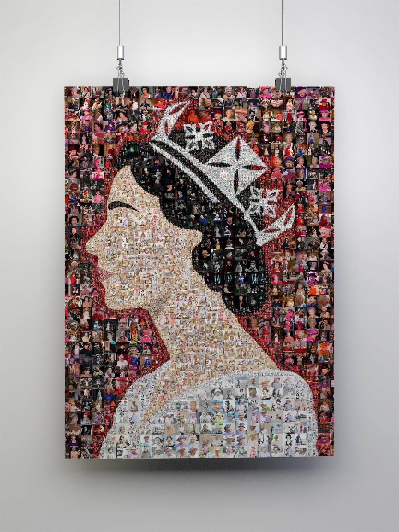 Elegant Mosaic Artwork of Queen Elizabeth II - Tribute to a Timeless Icon - AtelierMosaics