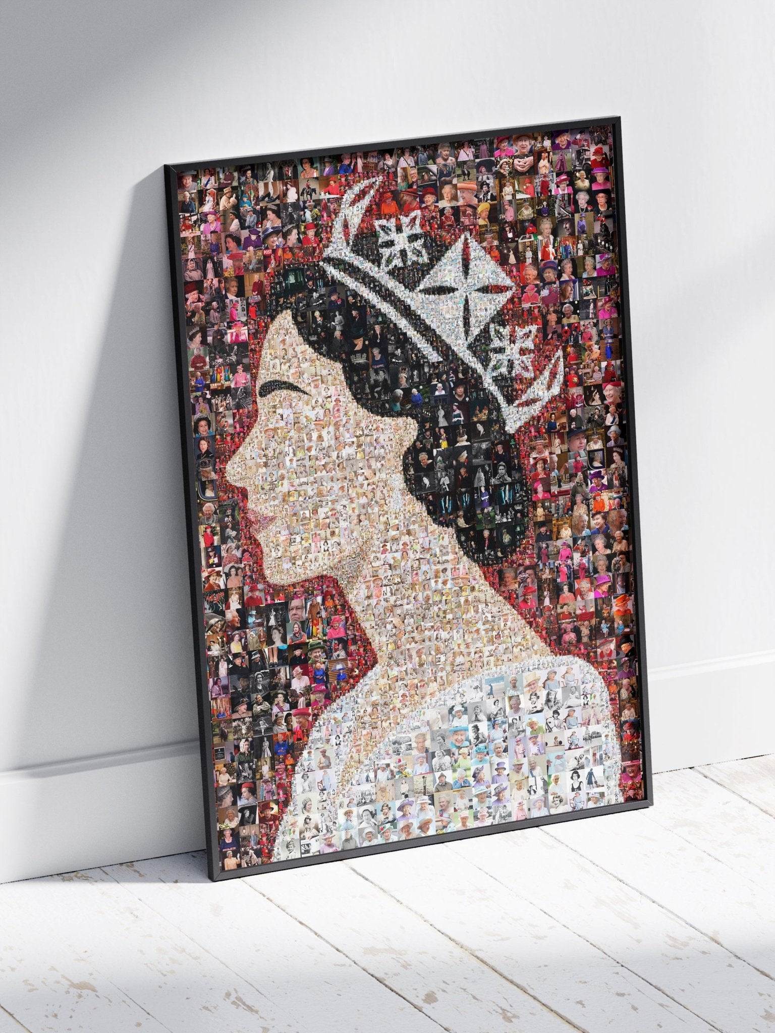 Elegant Mosaic Artwork of Queen Elizabeth II - Tribute to a Timeless Icon - AtelierMosaics