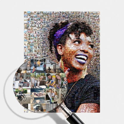 40th birthday personalized photo mosaic collage