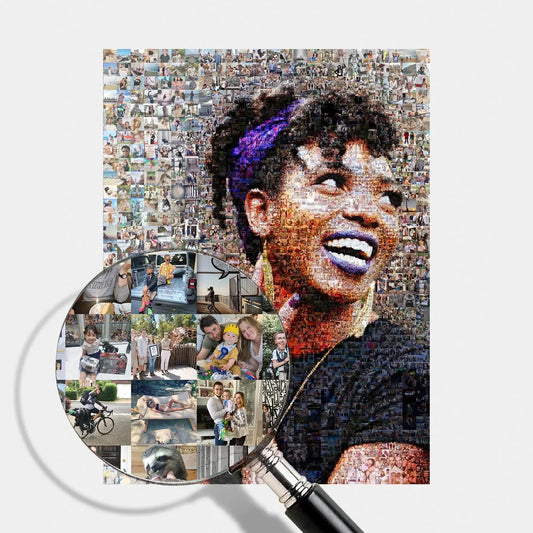 40th birthday personalized photo mosaic collage