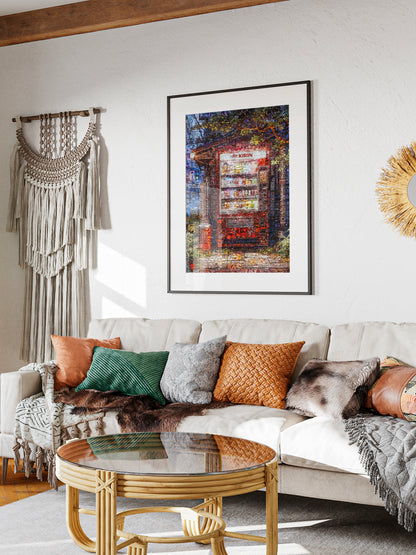 okyo Mosaic Art — Lantern and Sakura over City Lights AtelierMosaics