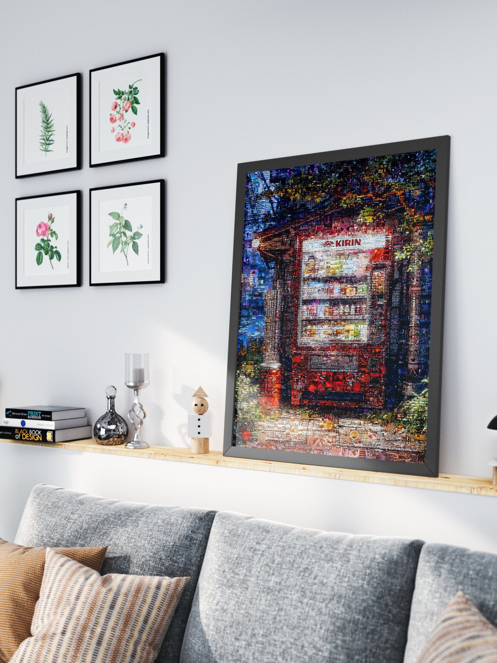 okyo Mosaic Art — Lantern and Sakura over City Lights AtelierMosaics