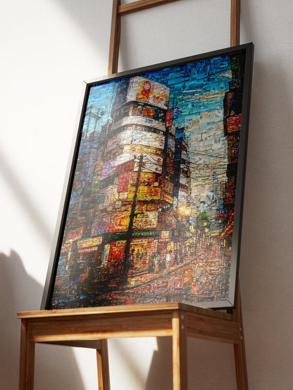 Tokyo Mosaic Art — Shibuya Street Scene at Dusk AtelierMosaics