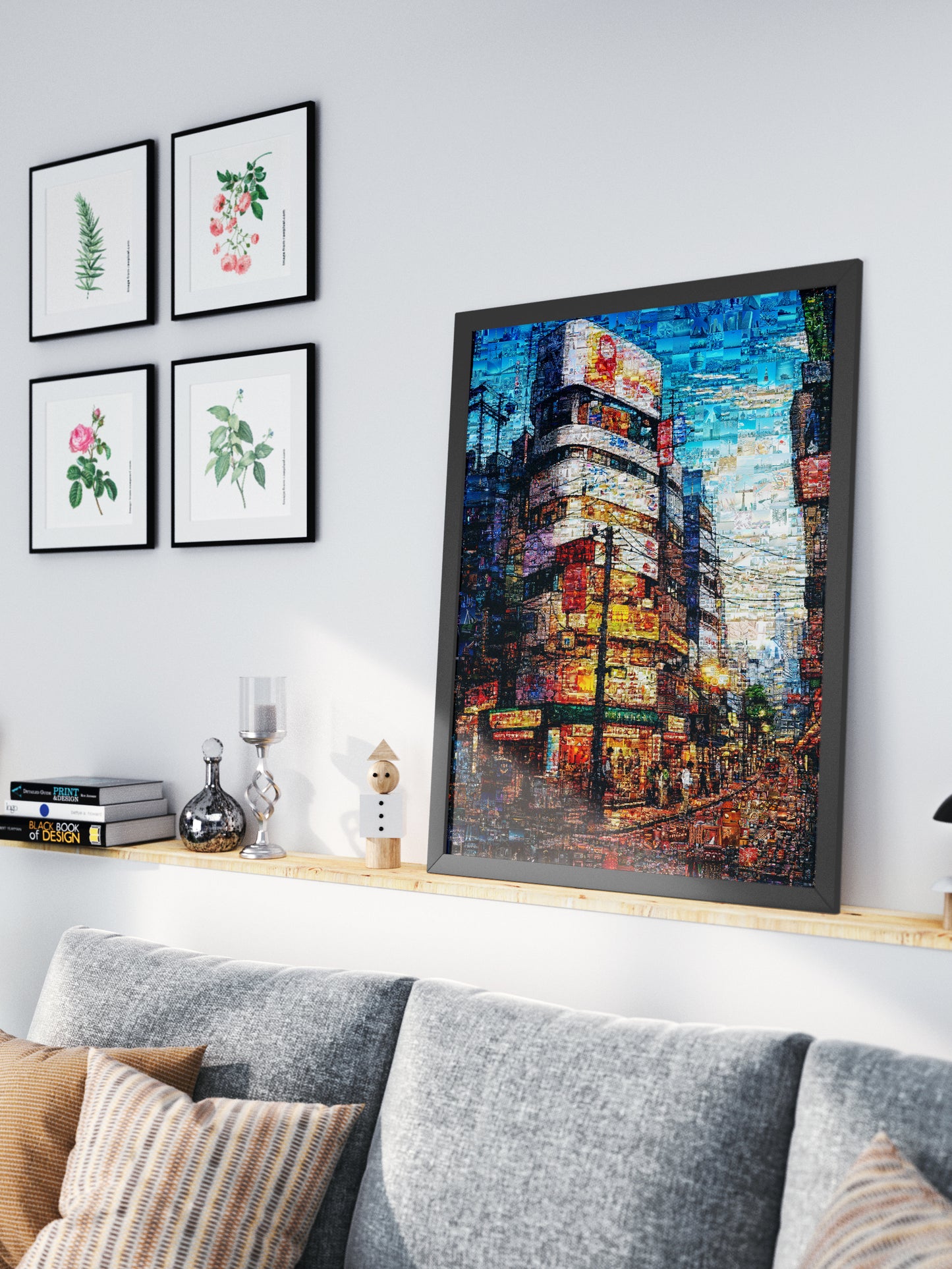 Tokyo Mosaic Art — Shibuya Street Scene at Dusk AtelierMosaics