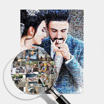 10 year tin anniversary personalized photo mosaic gift