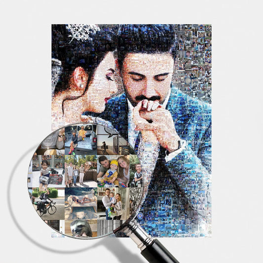 10 year tin anniversary personalized photo mosaic gift