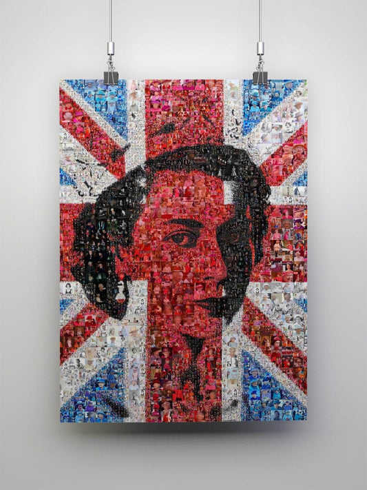Stunning Mosaic Artwork of Queen Elizabeth II - Royal Tribute for Collectors and Fans - AtelierMosaics
