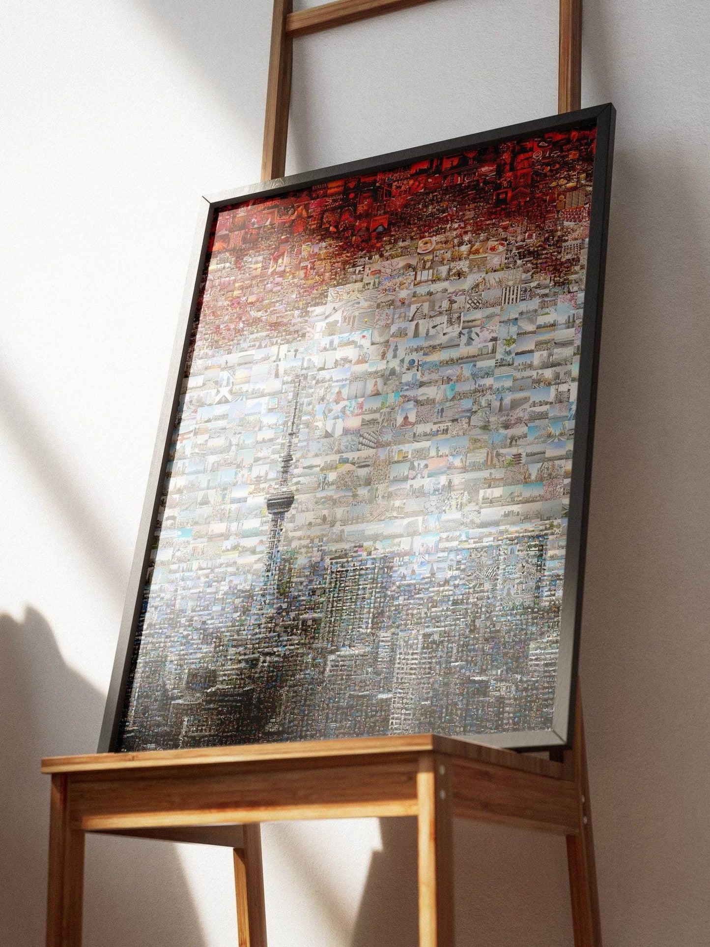 Tokyo Mosaic Art — Skytree and Tokyo Skyline under Rising Sun - AtelierMosaics