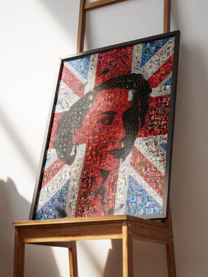 Stunning Mosaic Artwork of Queen Elizabeth II - Royal Tribute for Collectors and Fans AtelierMosaics