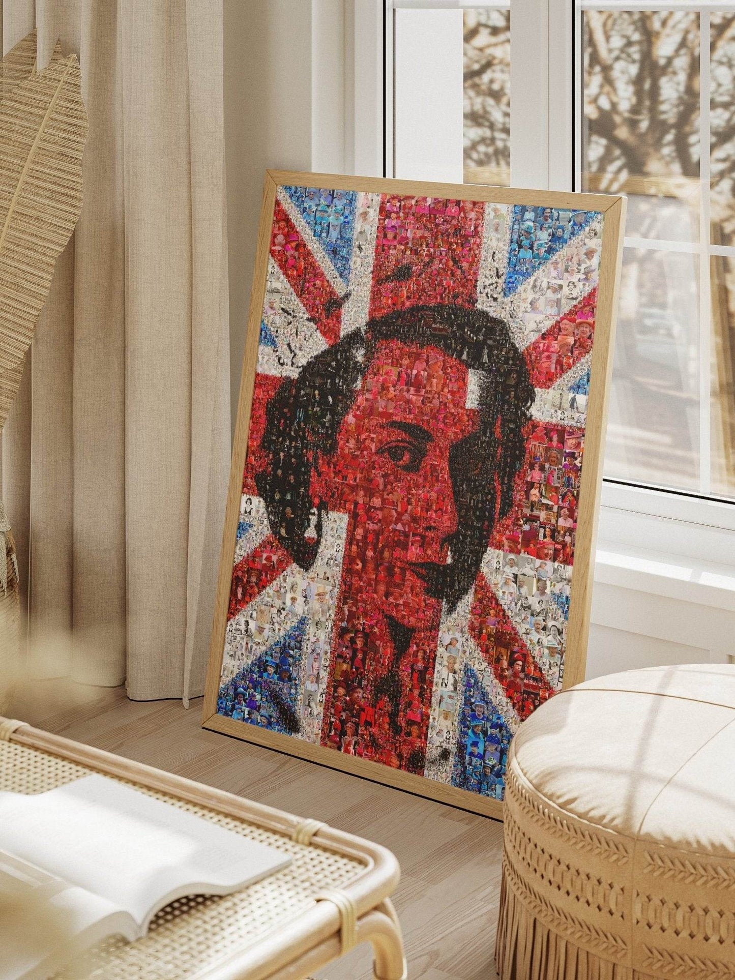 Stunning Mosaic Artwork of Queen Elizabeth II - Royal Tribute for Collectors and Fans - AtelierMosaics