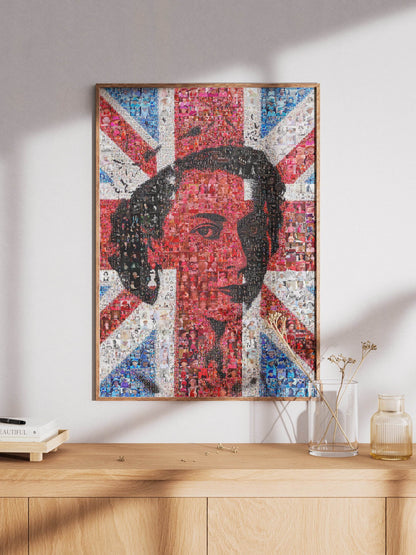 Stunning Mosaic Artwork of Queen Elizabeth II - Royal Tribute for Collectors and Fans AtelierMosaics