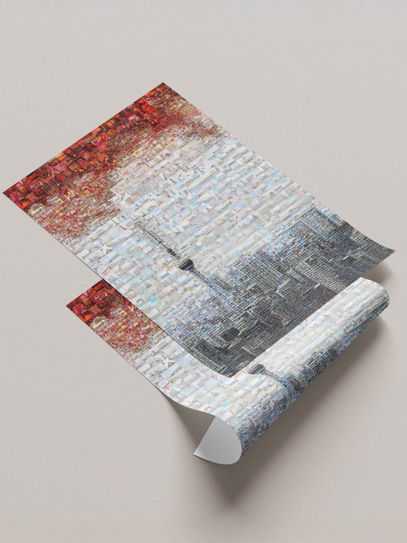 Tokyo Mosaic Art — Skytree and Tokyo Skyline under Rising Sun - AtelierMosaics