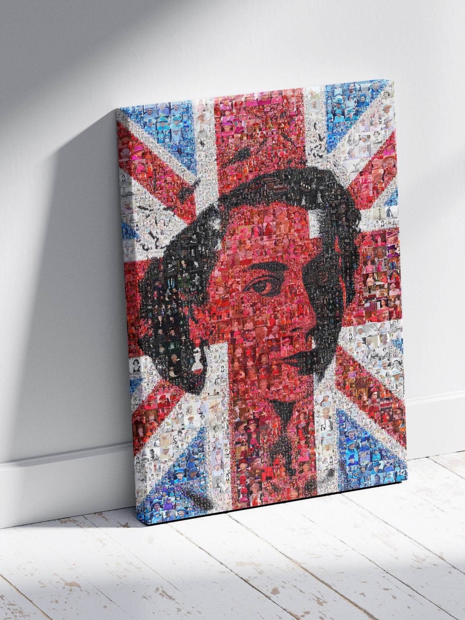 Stunning Mosaic Artwork of Queen Elizabeth II - Royal Tribute for Collectors and Fans - AtelierMosaics