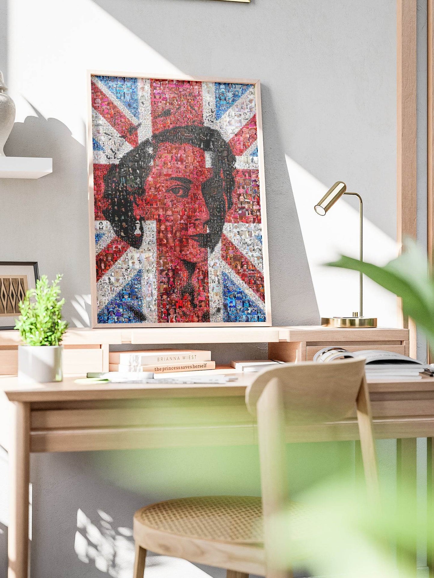 Stunning Mosaic Artwork of Queen Elizabeth II - Royal Tribute for Collectors and Fans - AtelierMosaics