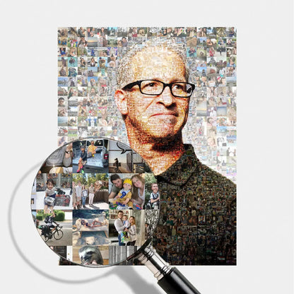 50th birthday personalized custom photo mosaic gift