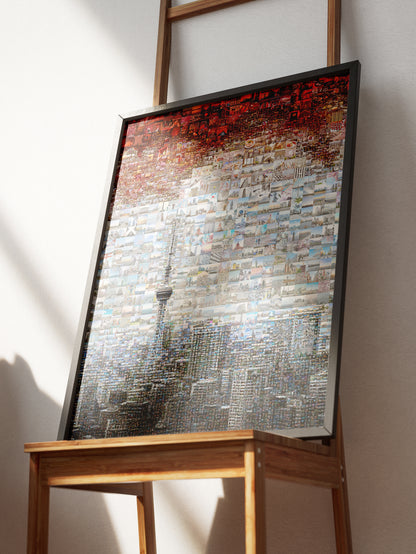 Tokyo Mosaic Art — Skytree and Tokyo Skyline under Rising Sun AtelierMosaics