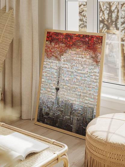 Tokyo Mosaic Art — Skytree and Tokyo Skyline under Rising Sun AtelierMosaics